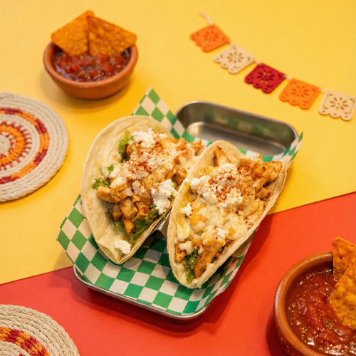 Тако с курицей, приготовленной на гриле